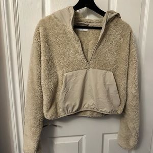 TNA Cropped Teddy fleece jacket